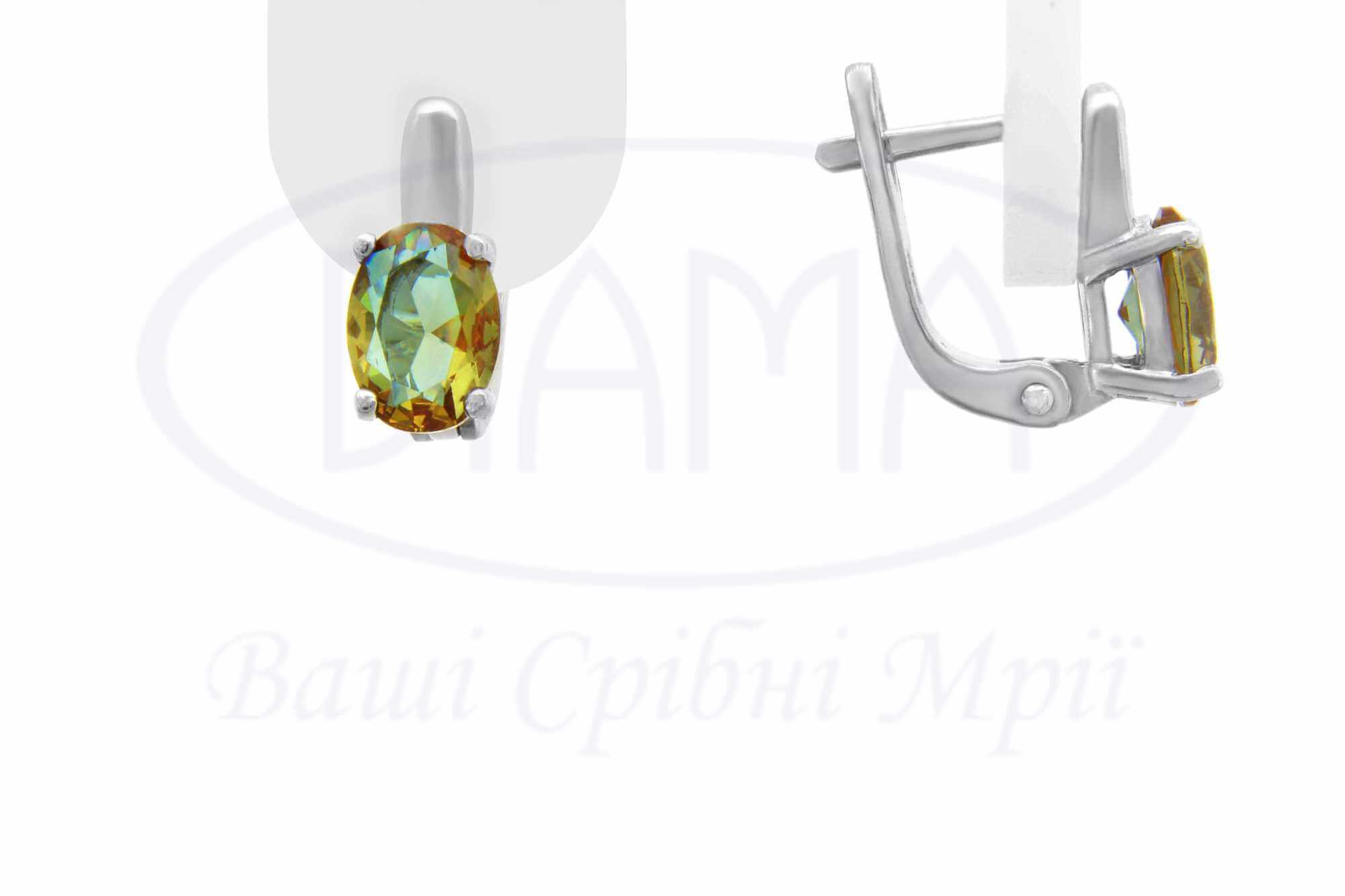 Сережки зі срібла з Султанітом