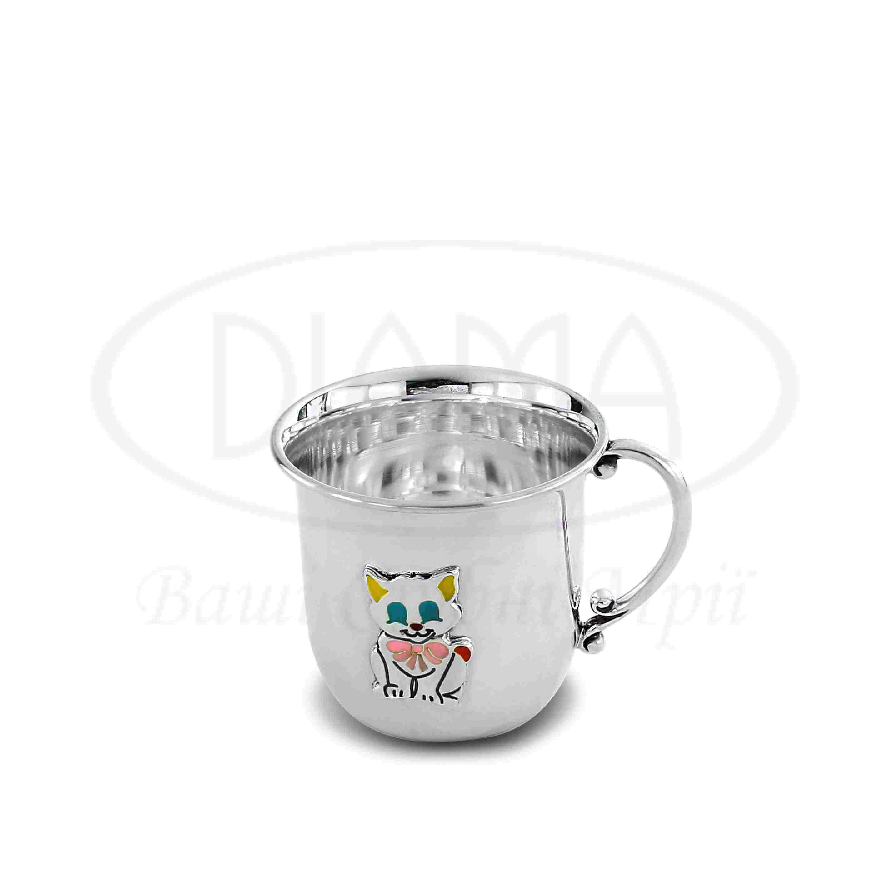 Срібна чашка "Котик"