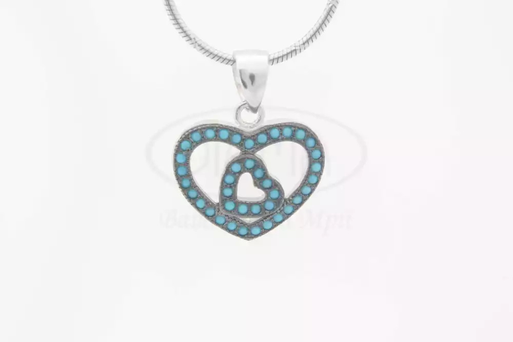 Срібна підвіска з Бірюзою фото 1