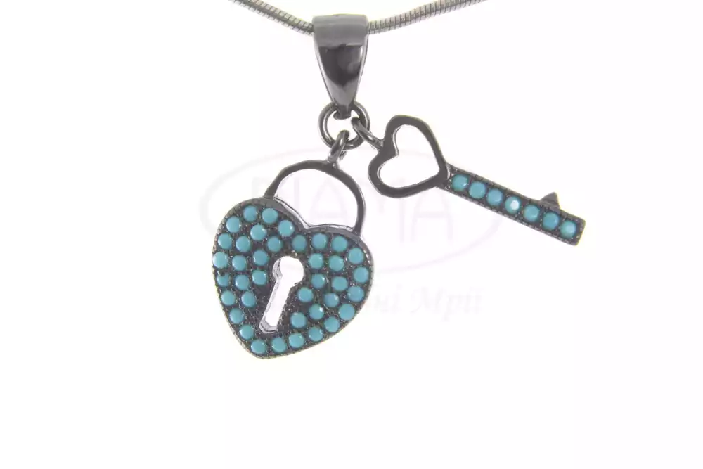 Підвіска срібна з Бірюзою фото 1