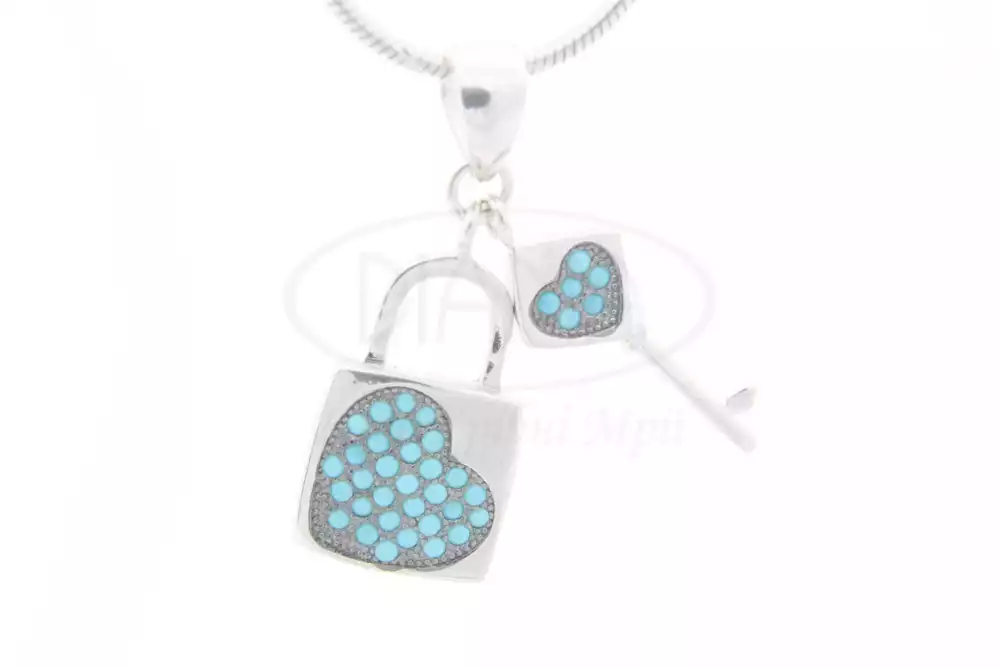 Підвіска срібна з Бірюзою фото 1