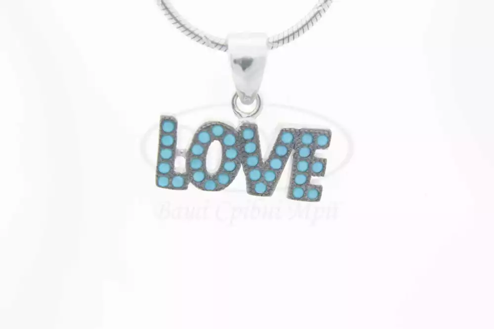 Підвіска срібна "LOVE" фото 1