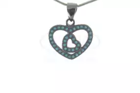 Срібна підвіска з Бірюзом