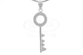 Срібна підвіска ключик з Цирконом