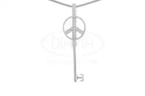 Срібна підвіска ключик з Цирконом