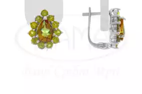 Срібні сережки з Султанітом