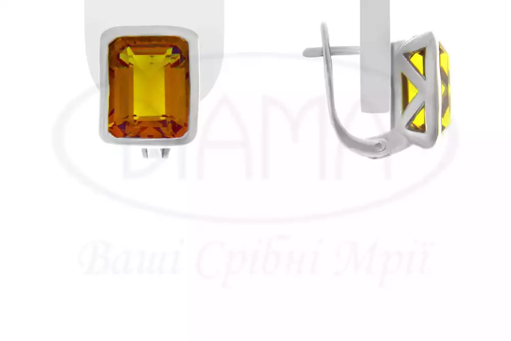 Срібні сережки з Султанітом фото 1