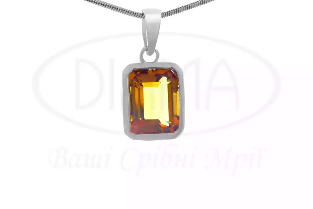 Срібна підвіска з Султанітом фото 1