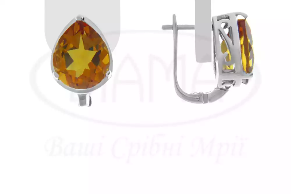 Срібні сережки з Султанітом фото 1