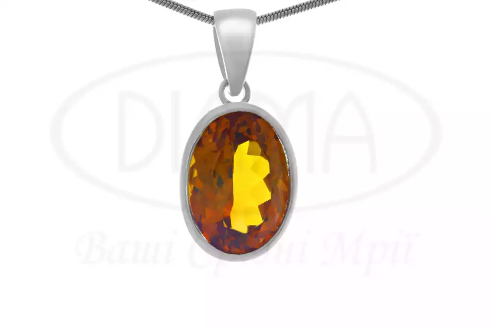 Срібна підвіска з Султанітом фото 1