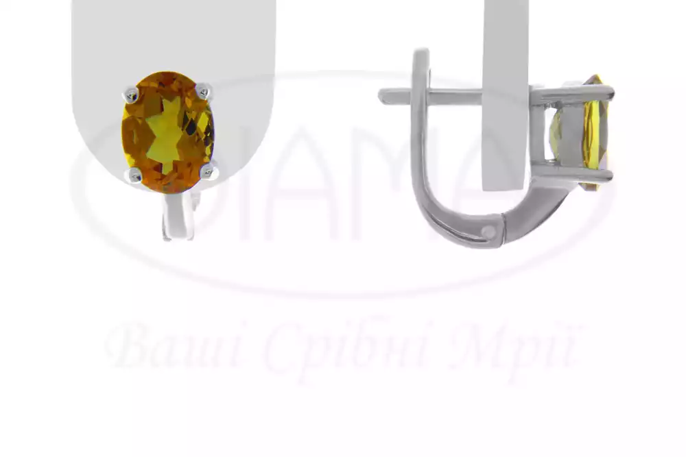 Срібні сережки з Султанітом фото 1