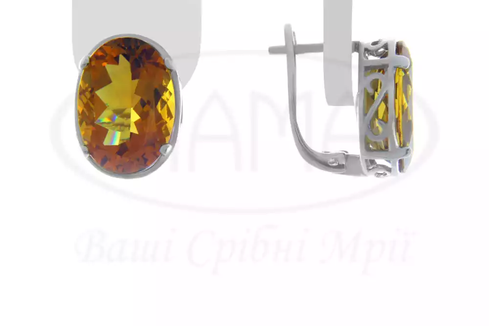 Срібні сережки з Султанітом фото 1