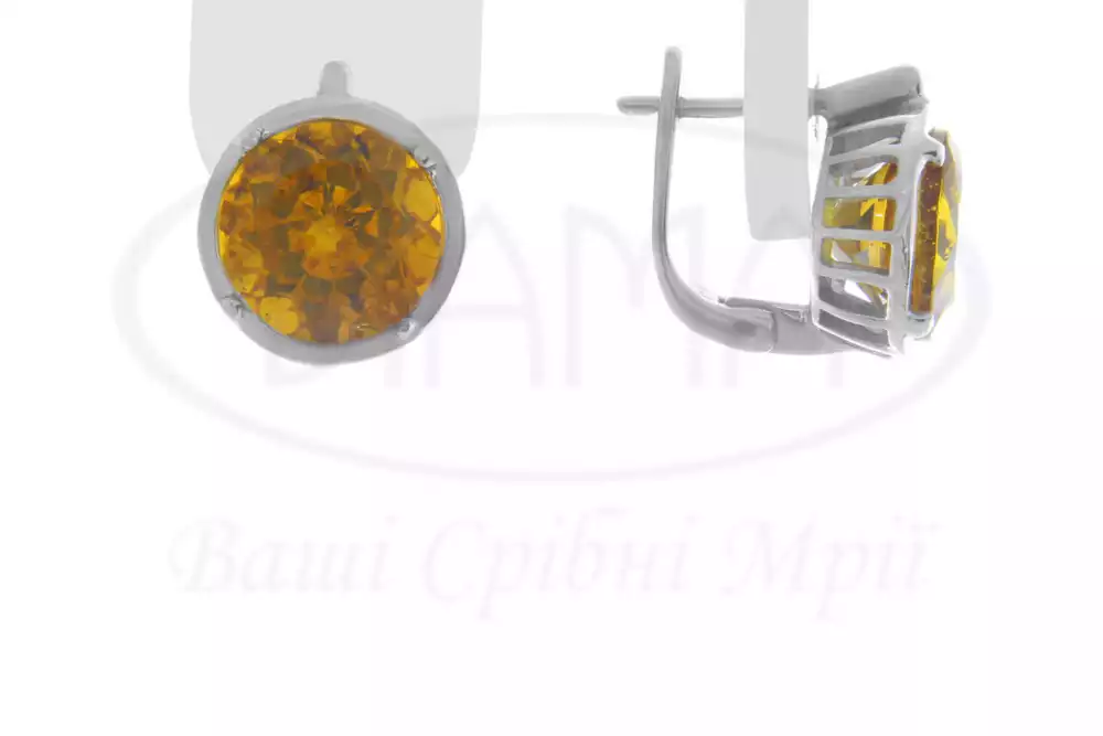 Срібні сережки з Султанітом фото 1