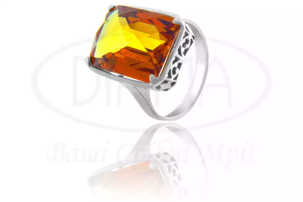 Каблучка срібна з Султанітом фото 1