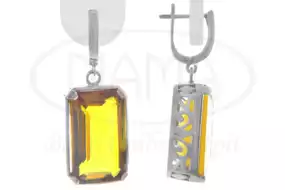 Срібні сережки з Султанітом