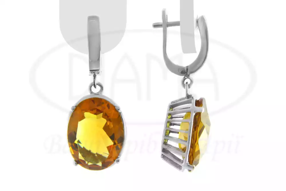 Сережки срібні з Султанітом фото 1