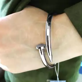 Срібний браслет "Цвях"