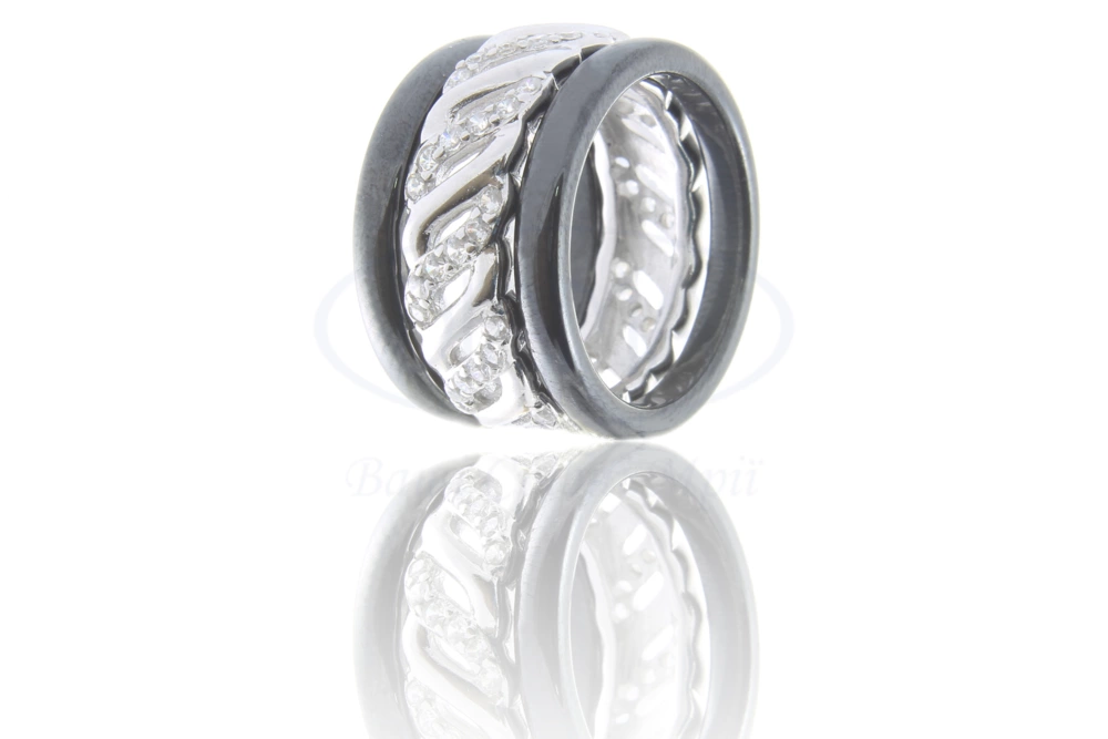 Каблучка з Керамікою і Сріблом фото 1