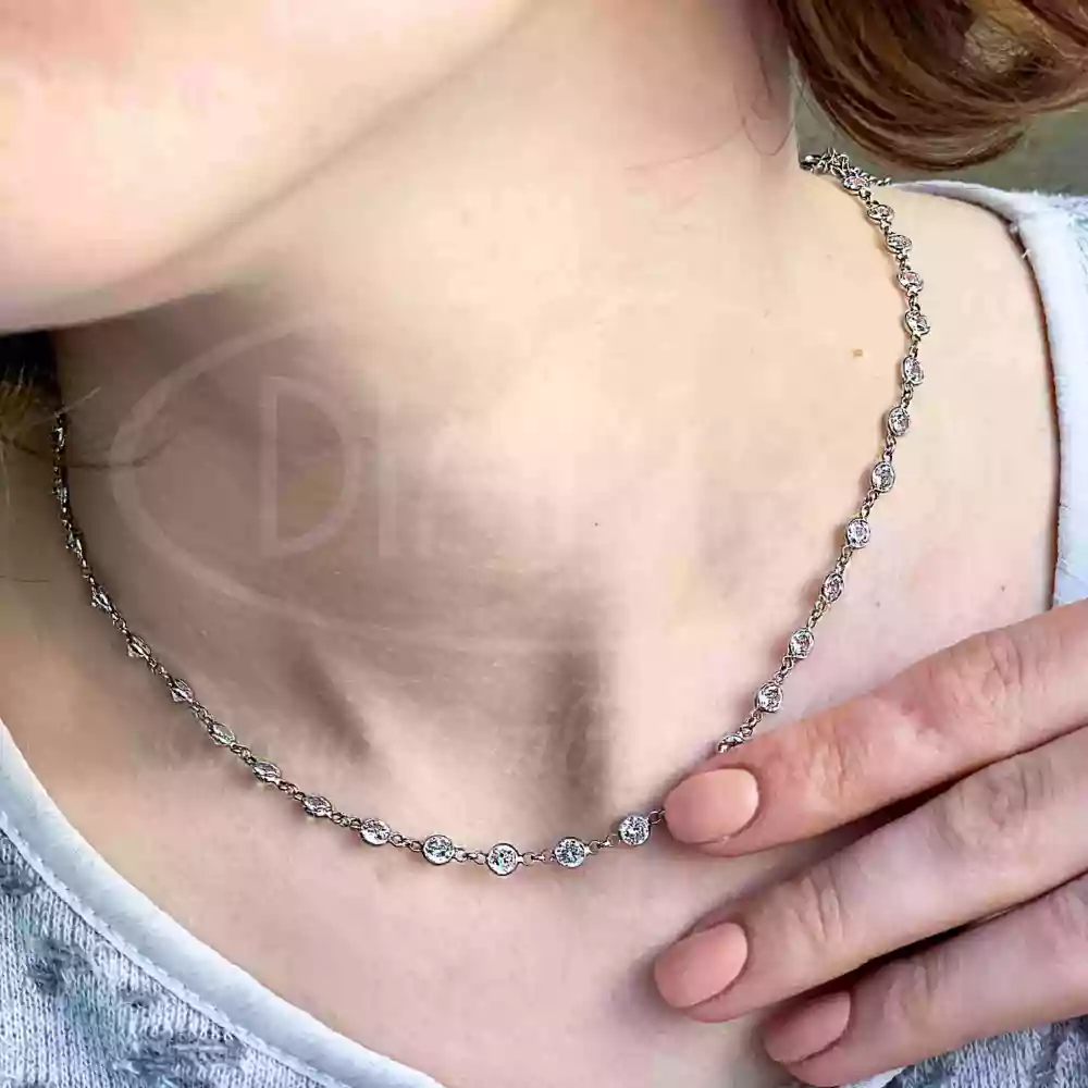 Срібне кольє з Цирконом фото 2