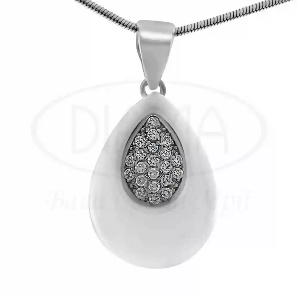 Срібна підвіска з Керамікою та Цирконом фото 1