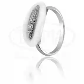 Срібна каблучка з Керамікою та Цирконом