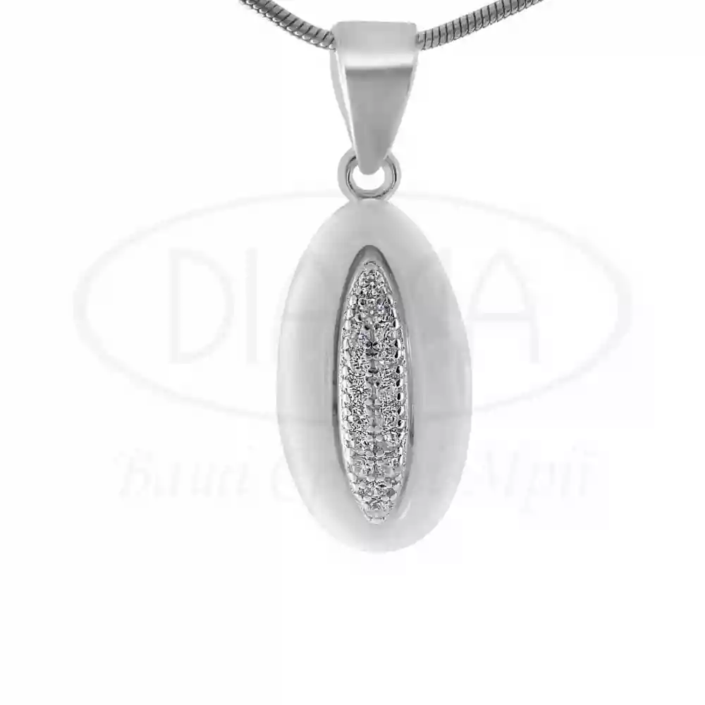 Срібна підвіска з Керамікою та Цирконом фото 1