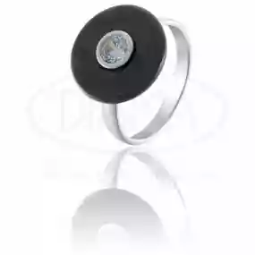 Срібна каблучка з Керамікою та Цирконом