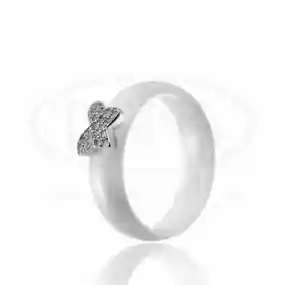 Керамічна каблучка зі сріблом та Цирконом