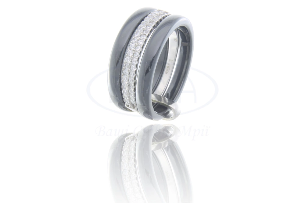 Срібна каблучказ керамікою фото 1