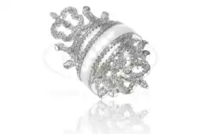 Каблучка срібна з Керамікою та Цирконом