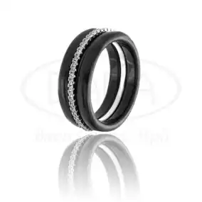 Срібна каблучка з керамікою