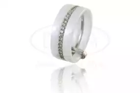 Керамічна каблучка зі сріблом