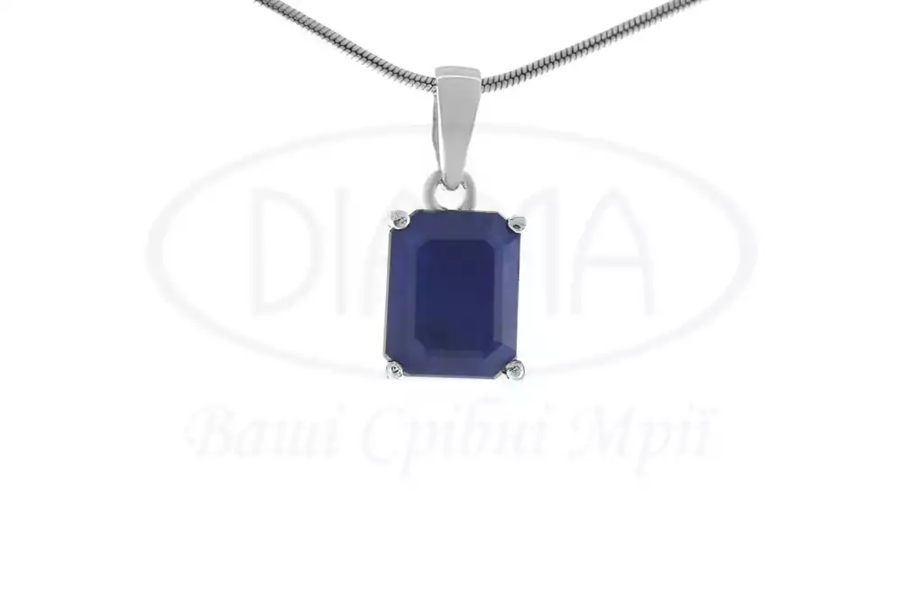 Срібна підвіска з Сапфіром фото 1