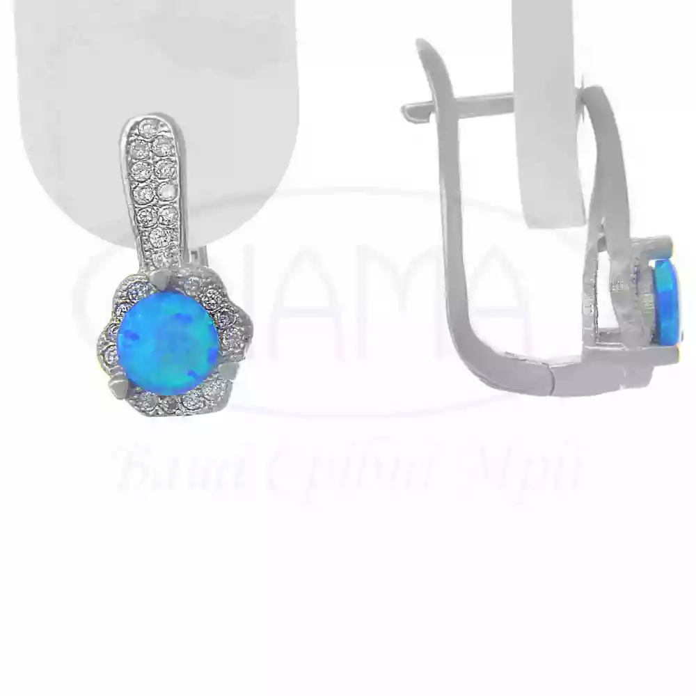 Срібні сережки з Опалом фото 1