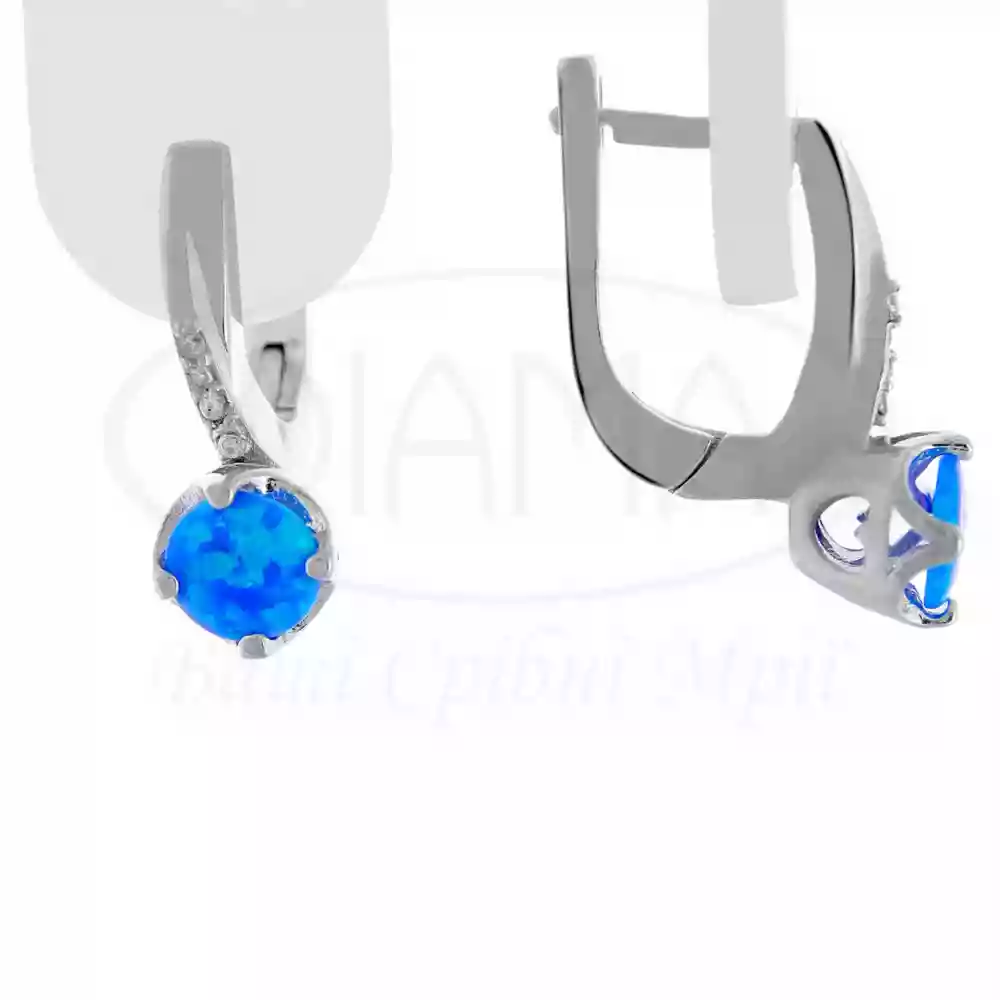 Сережки срібні з Опалом фото 1