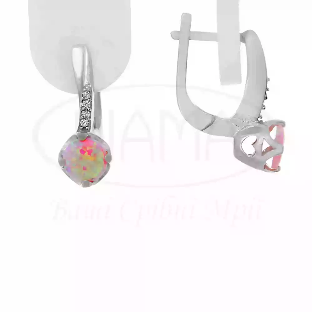 Сережки срібні з Опалом фото 1