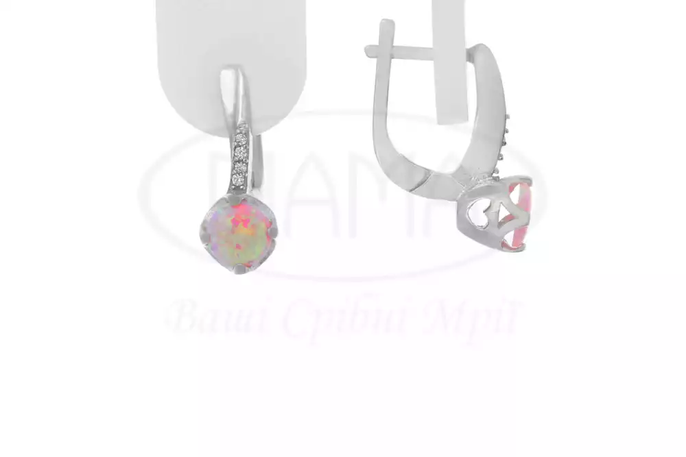 Сережки срібні з Опалом фото 2