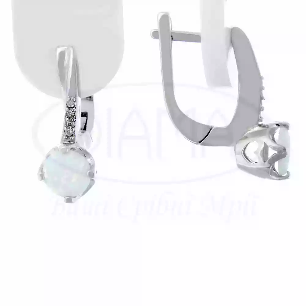 Сережки срібні з Опалом фото 1