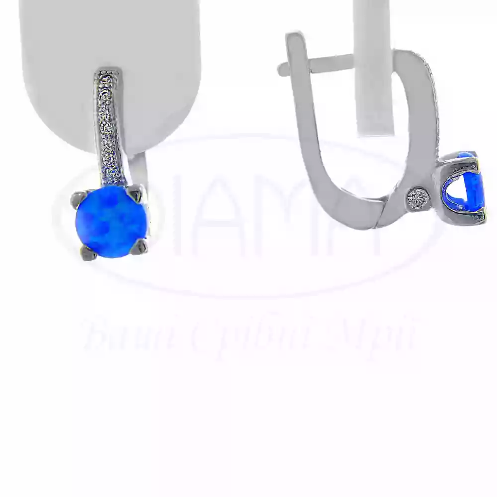 Сережки срібні з Опалом фото 1