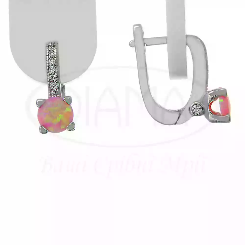 Сережки срібні з Опалом фото 1