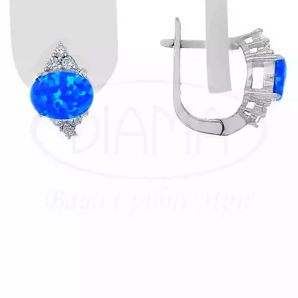 Срібні сережки з Опалом фото 1