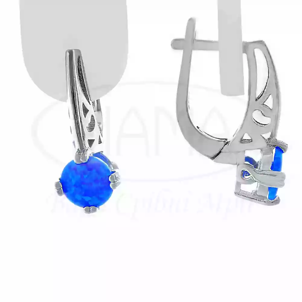 Срібні сережки з Опалом фото 1