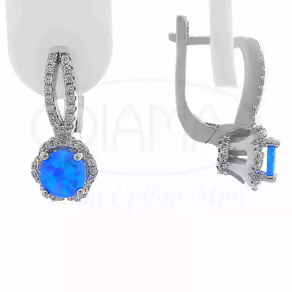 Сережки срібні з Опалом фото 1