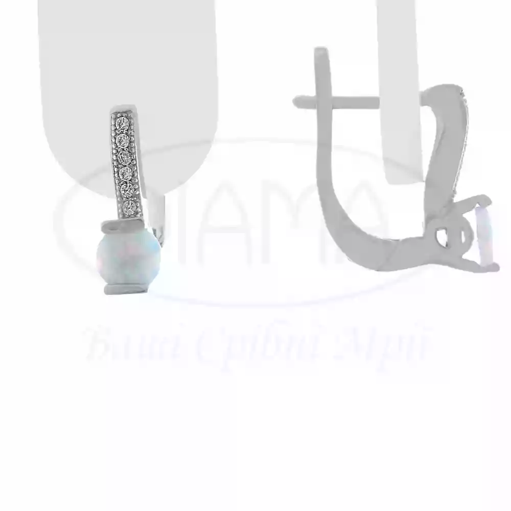 Срібні сережки з Опалом фото 1