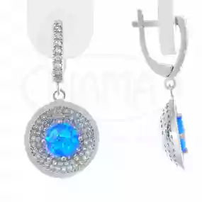 Срібні сережки з Опалом