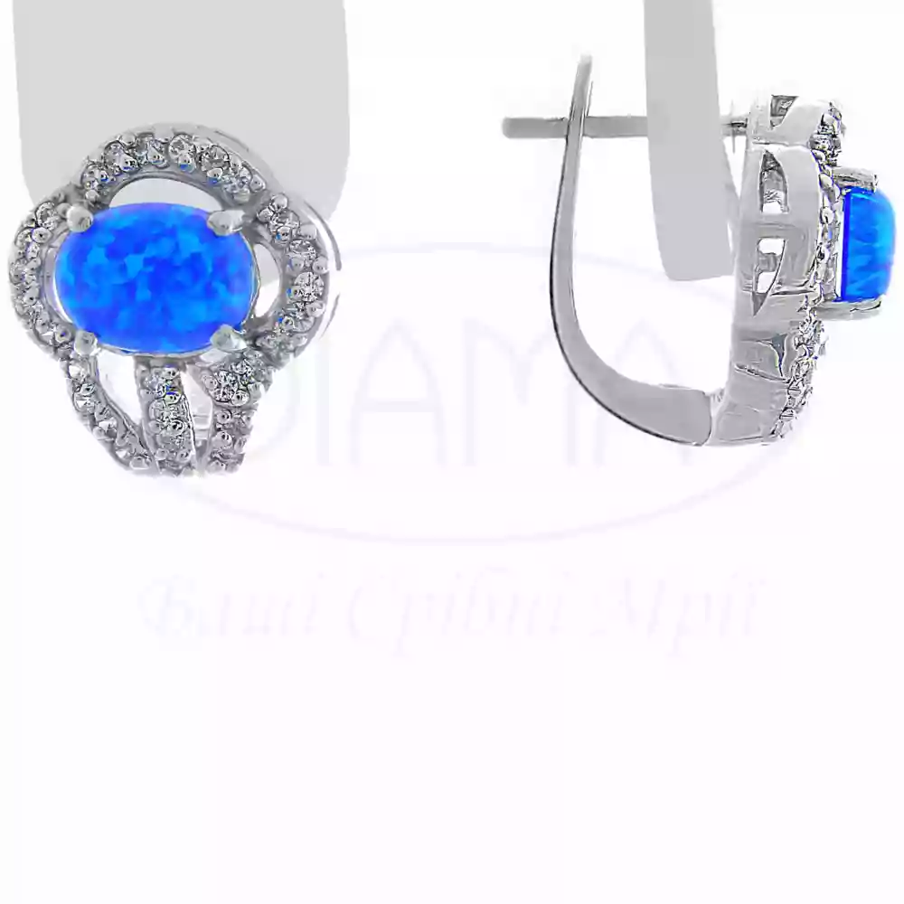 Срібні сережки з Опалом фото 1