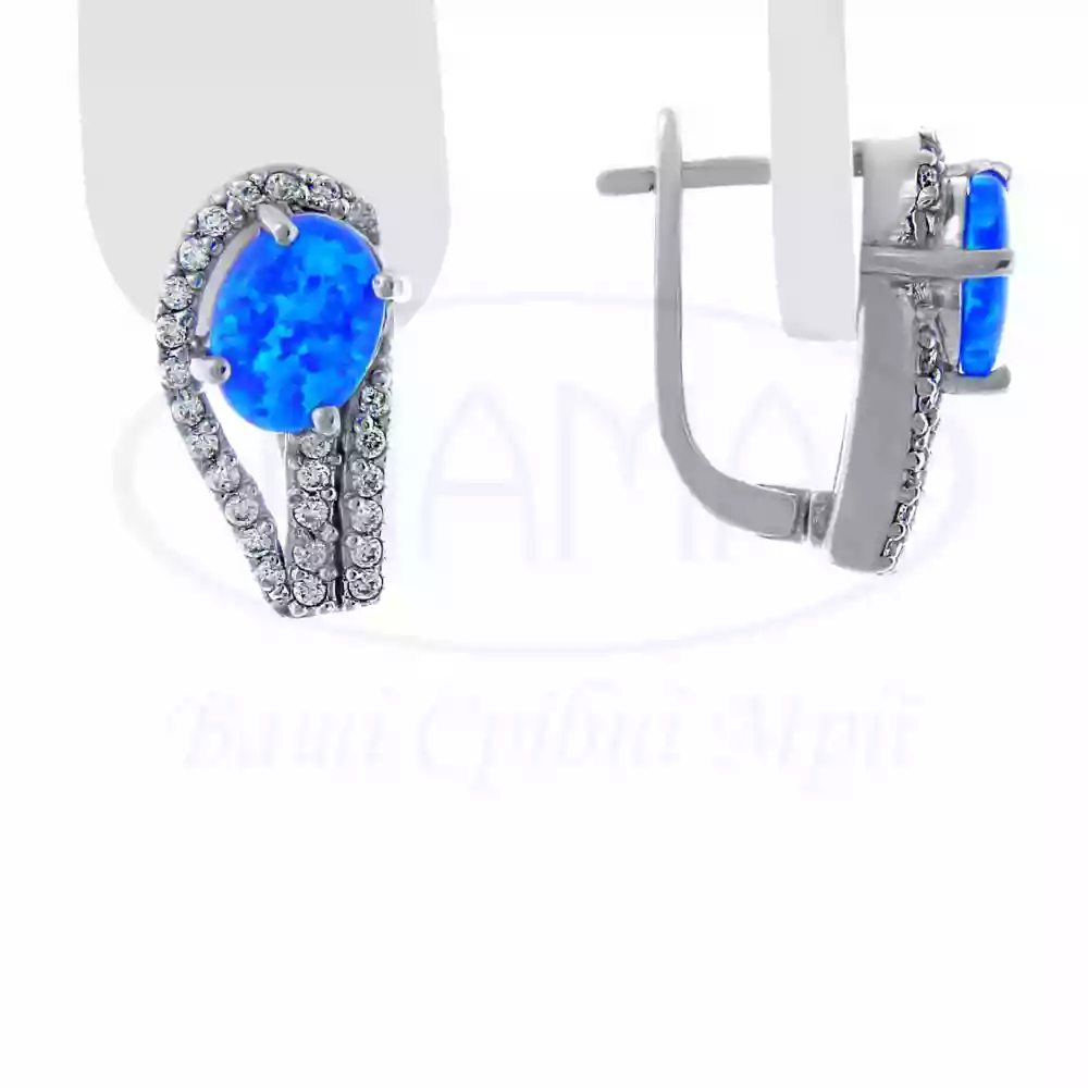 Срібні сережки з Опалом фото 1