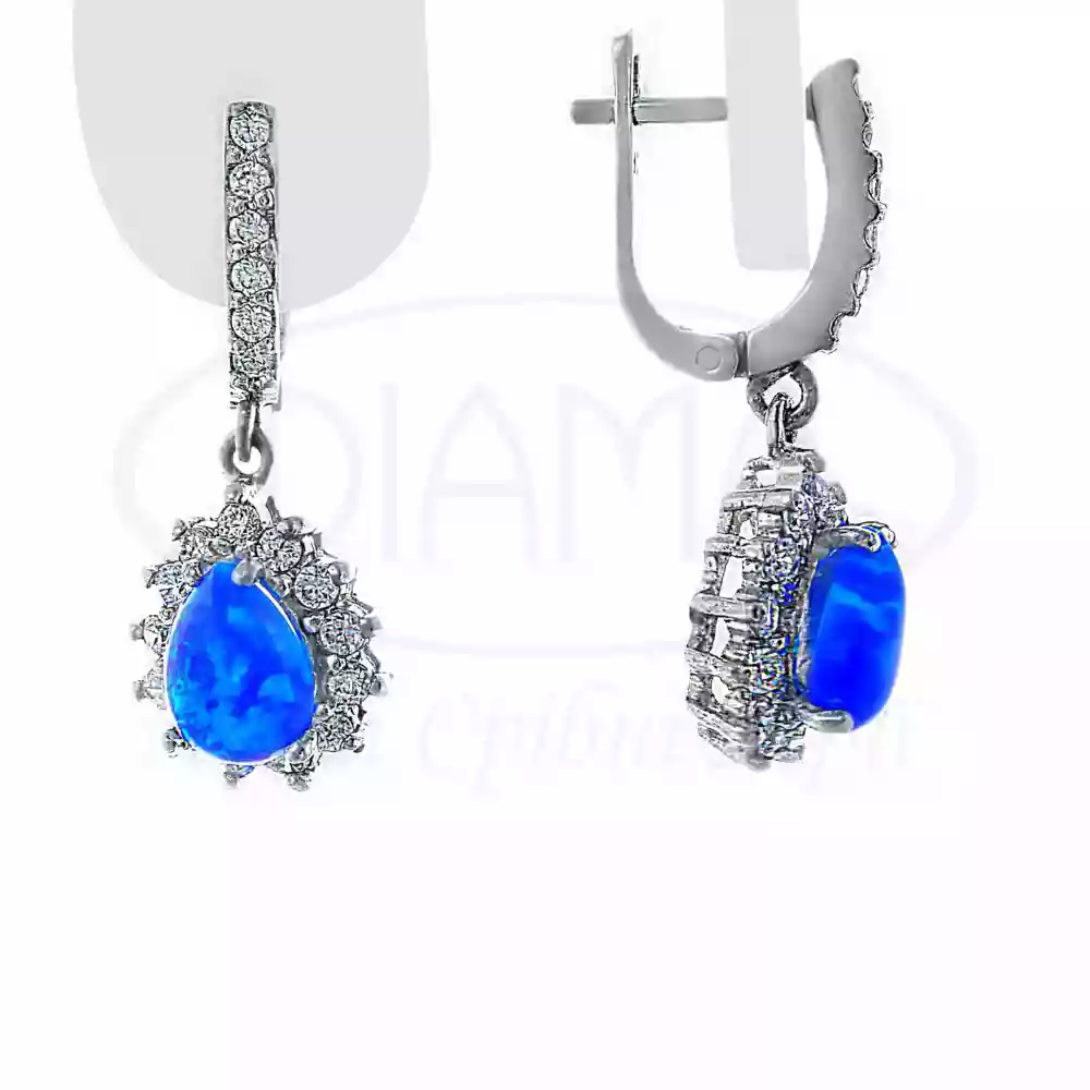 Срібні сережки з Опалом фото 1