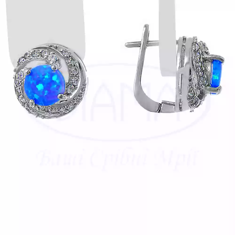 Срібні сережки з Опалом фото 1