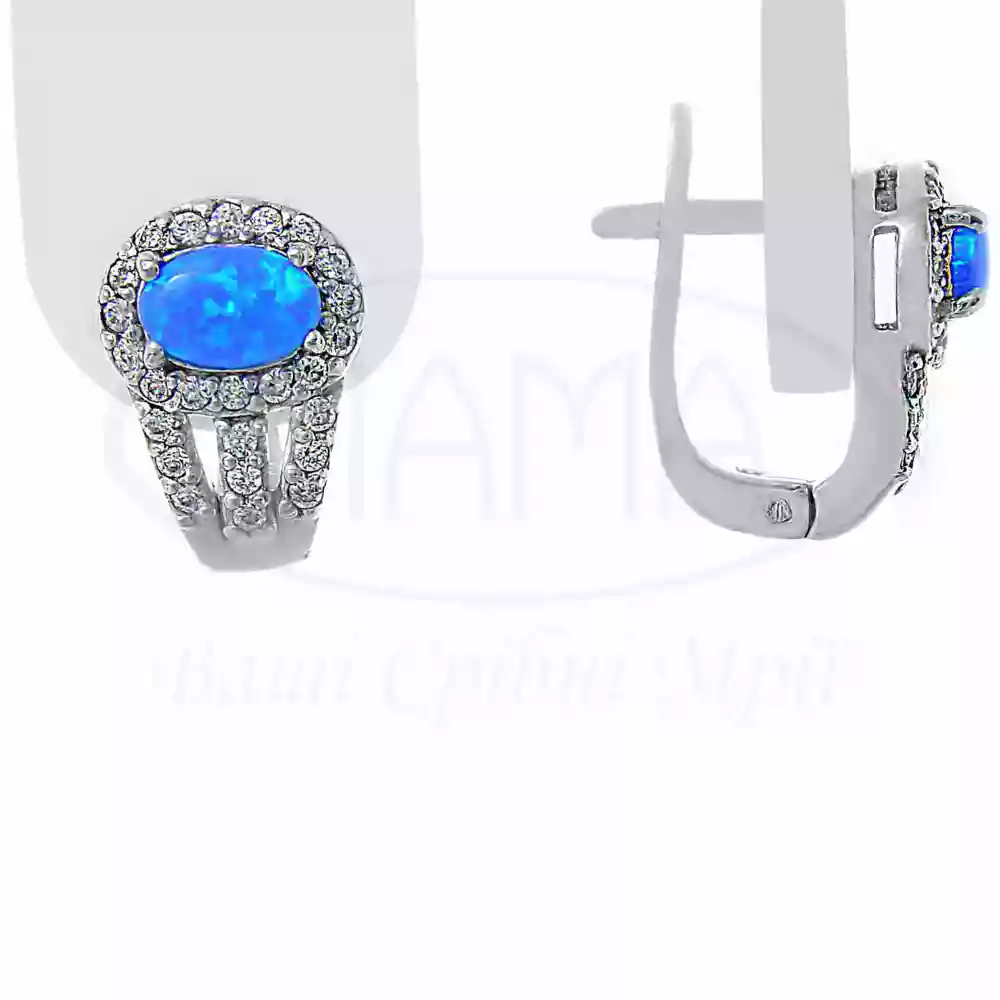 Срібні сережки з Опалом фото 1